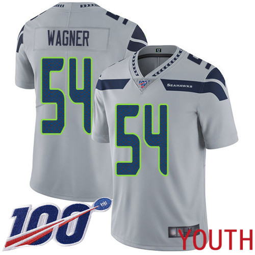 Seattle Seahawks Limited Grey Youth Bobby Wagner Alternate Jersey NFL Football #54 100th Season Vapor Untouchable->women nfl jersey->Women Jersey